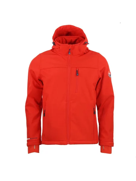 Kurtka softshell z kapturem Peak Mountain Claude pomarańczowa