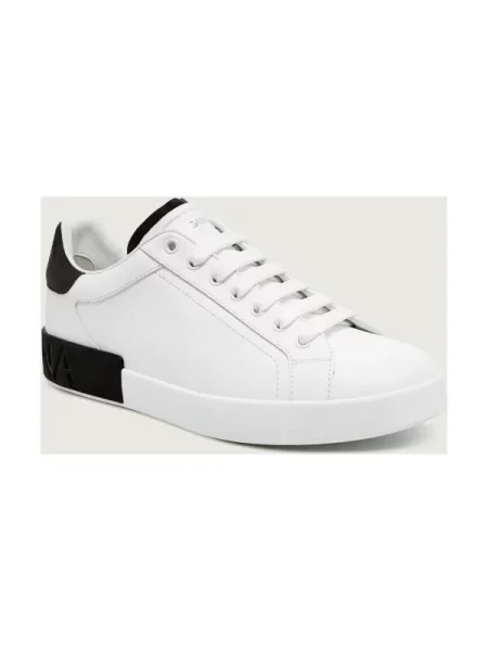Dolce & Gabbana Teniși din piele alb