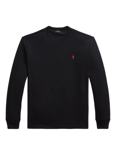 Długa koszulka Polo Ralph Lauren bez rękawów skórzana niebieska