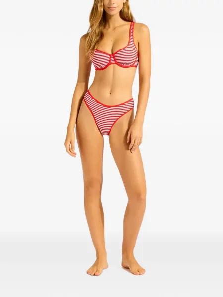Bikini Seafolly cu dungi roșu