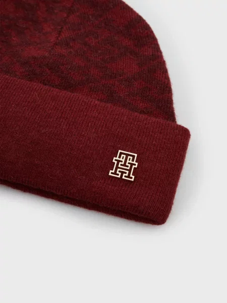 Шапка Tommy Hilfiger бордовая