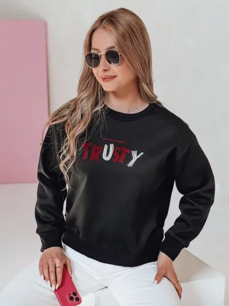 Bluza oversize z haftem SOFTRUS Dstreet czarna