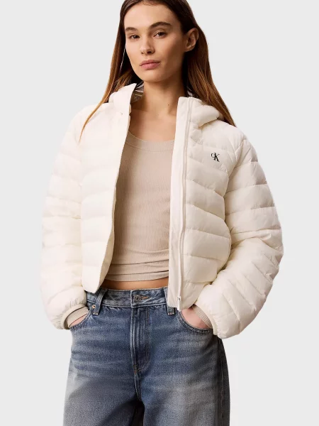 Компактна джинсова куртка Calvin Klein Jeans біла