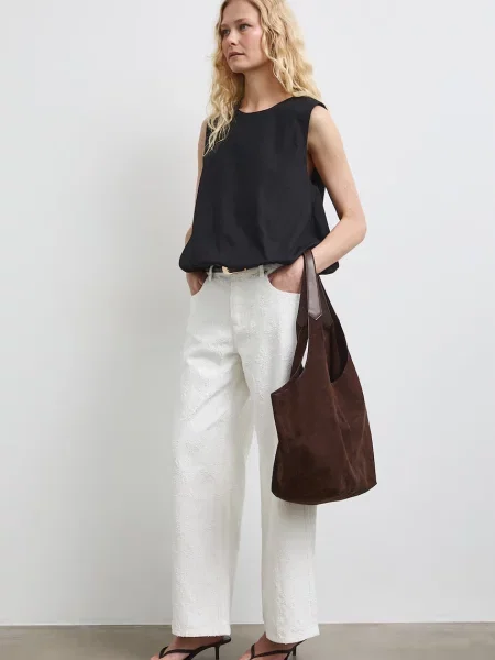 Medicine rifle wide leg dámske biela