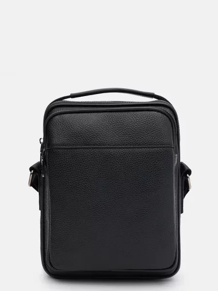 Кожаная сумка через плечо Borsa Leather черная