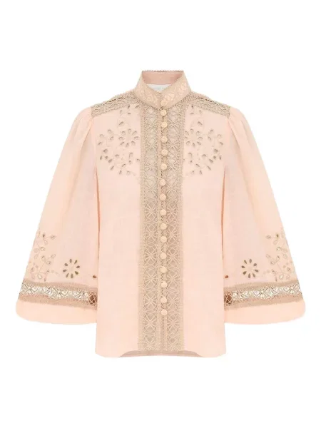 Cămașă Zimmermann cu model floral roz
