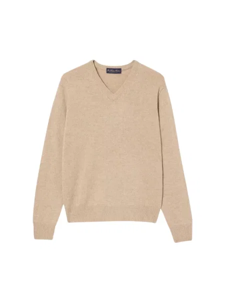 Sweter Brooks Brothers z kaszmiru beżowy