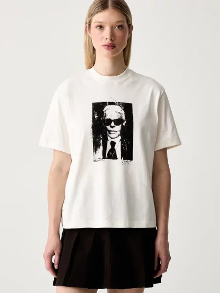 Karl Lagerfeld Jeans tricou pentru femei din bej