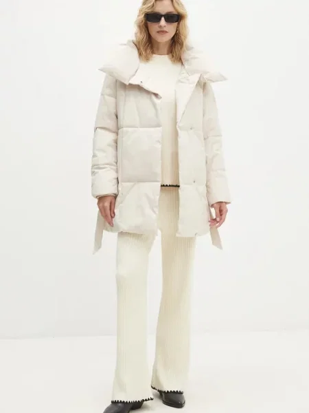 Куртка Answear.LAB зимова oversize бежевий