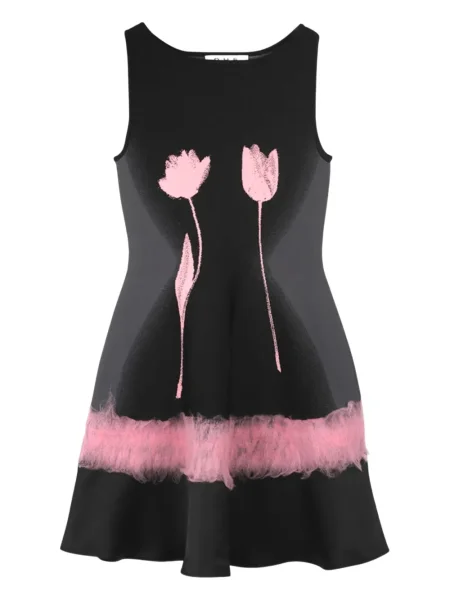 Tulipan top Ph5 z nadrukiem z baskinką czarny