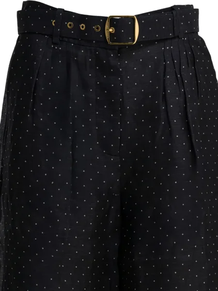 Cu centură pantaloni Zimmermann cu buline negru