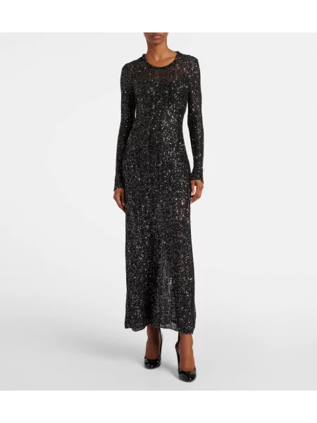 Rochie midi Alaïa negru