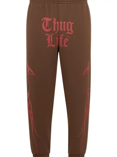 Thug Life Sportovní kalhoty Thug Life Ink hnědá červená
