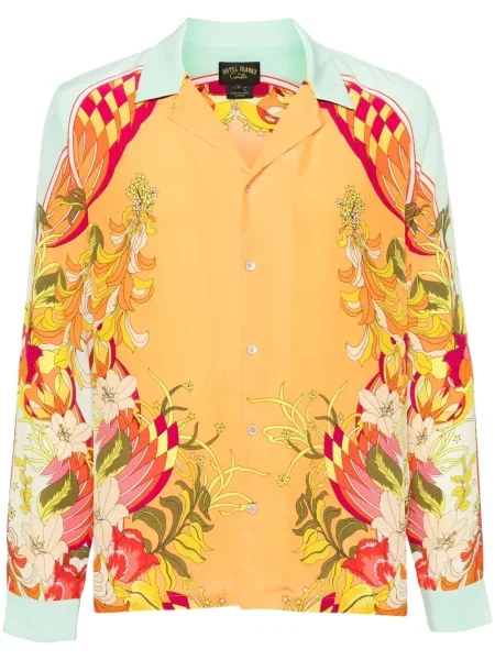 Květinová košile Camilla zelená