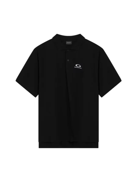 Koszulka polo Balenciaga klasyczna czarna