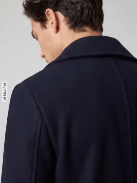 Płaszcz w kroju regular fit z dodatkiem wełny Polo Ralph Lauren granatowy