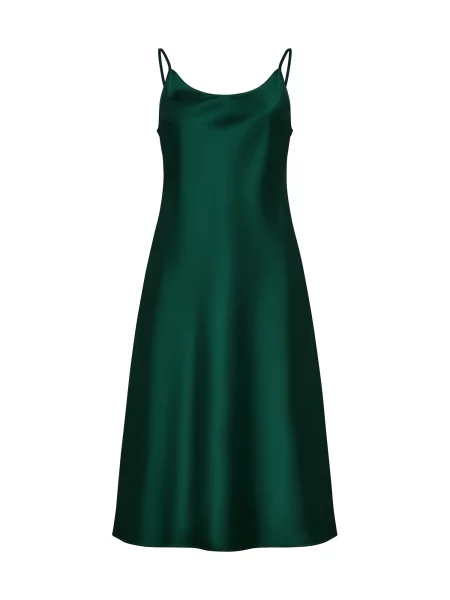 Serena Silueta Šaty Below the knee satin slip dress Grace' smaragdová