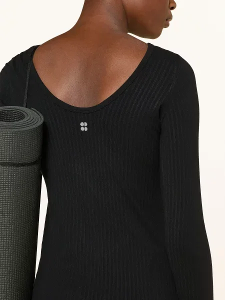 Dlouhé tričko s dlouhým rukávem Sweaty Betty černé