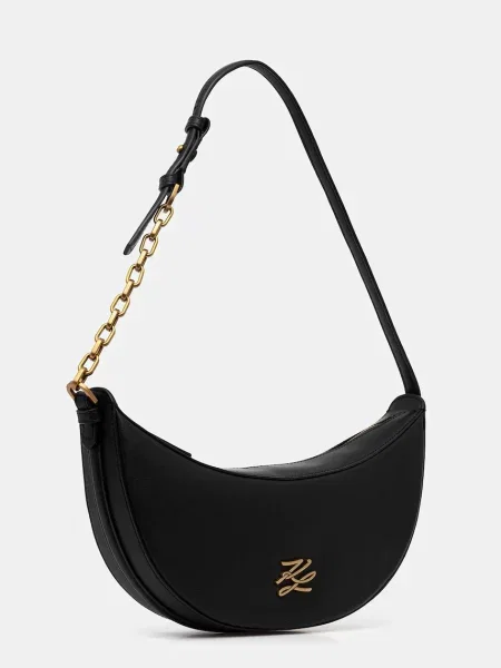 Шкіряна сумочка Karl Lagerfeld K/AUTOGRAPH чорний