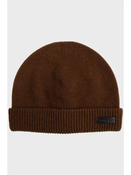 Шапка Emporio Armani коричневая