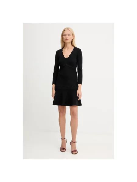 Twinset sukienka mini rozkloszowana czarny