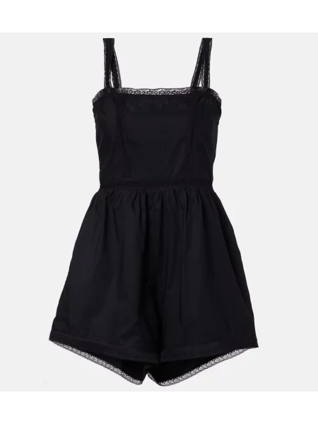 Salopetă Faithfull din dantelă negru