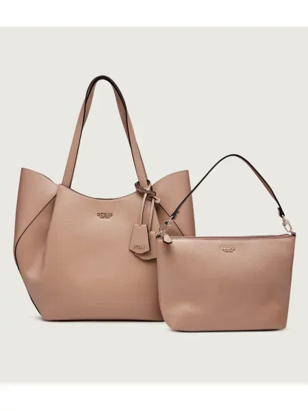 Guess Geantă shopper 2 în 1 Amorette bej