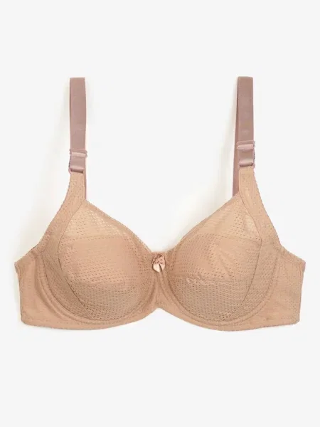 Sutien închis cu perforații model Full Cup Erreviana bej
