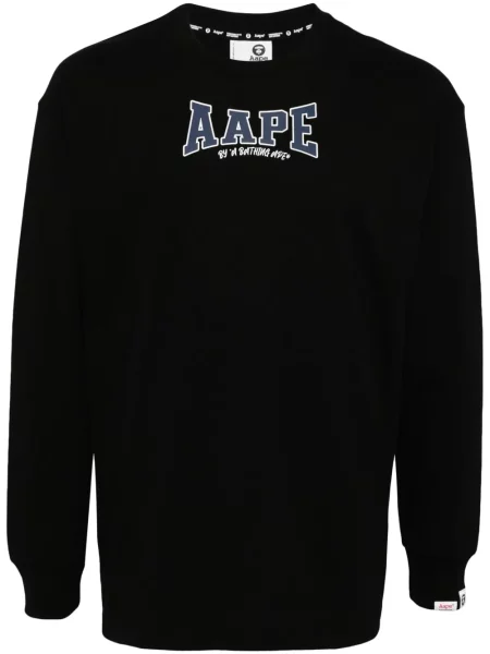 Lung tricou Aape By A Bathing Ape cu imagine negru