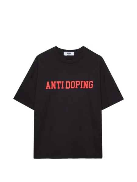 Krátké tričko Msgm s potiskem černé