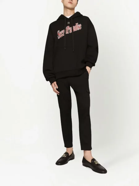 Cargo stiliaus kelnės Dolce & Gabbana apkarpytas juoda