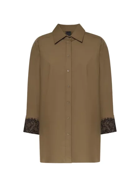 Cămașă Pinko din dantelă verde