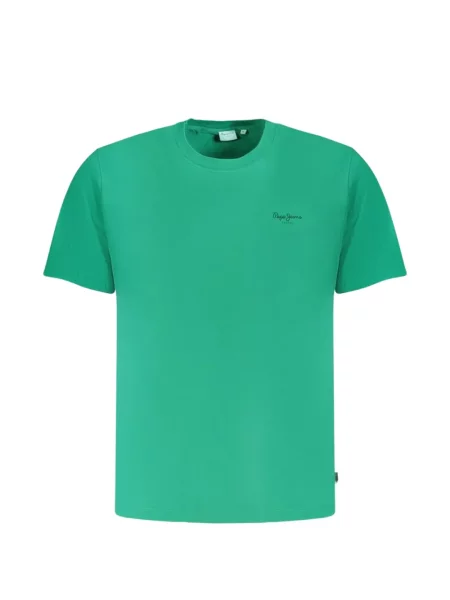 Tricou Pepe Jeans cu imagine cu decolteu rotund verde