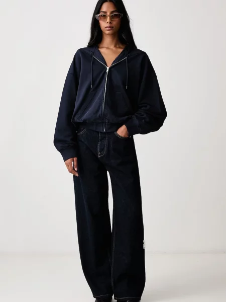 Maison Margiela jopica s kapuco modra