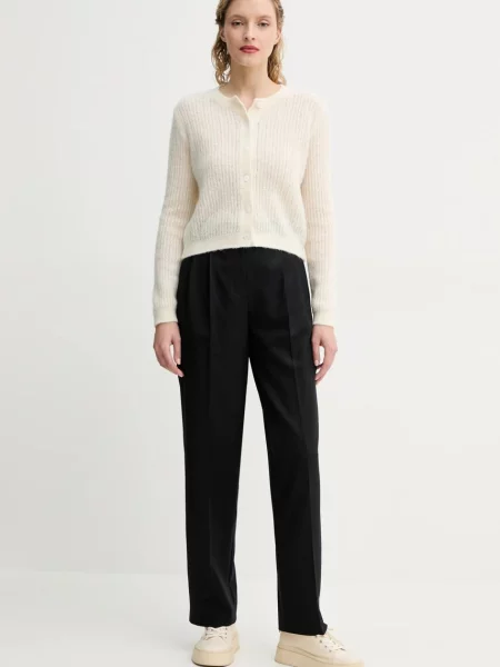 A.P.C. kardigan z domieszką wełny cardigan milo lekki beżowy