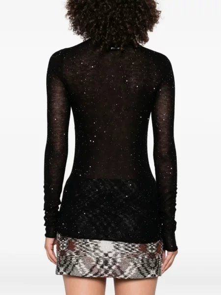 Top Pinko lung negru