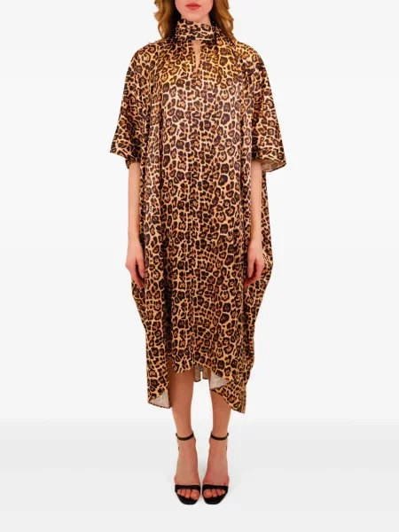 Sukienka midi Azeeza do kolan garniturowa brązowa