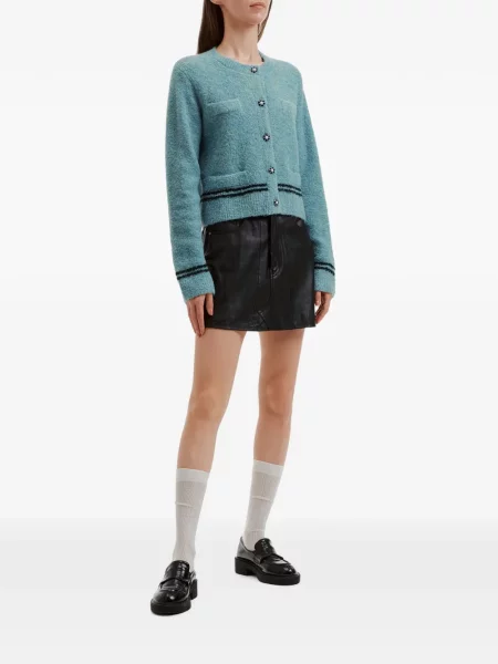 Bouclé cardigan B+ab cu dungi albastru