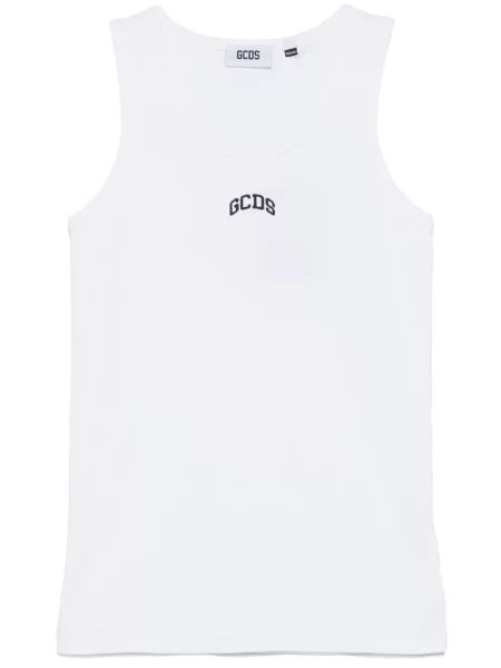 Top Gcds cu broderie alb