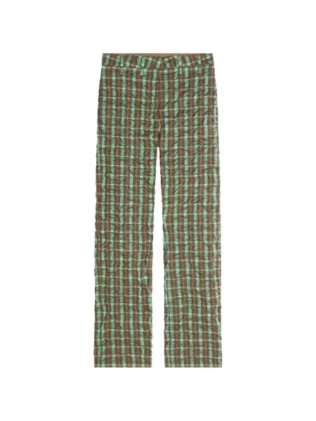 Cu centură pantaloni Dries Van Noten verde