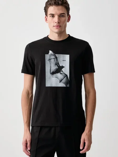 BOSS Orange tricou pentru bărbați din Te_Being negru