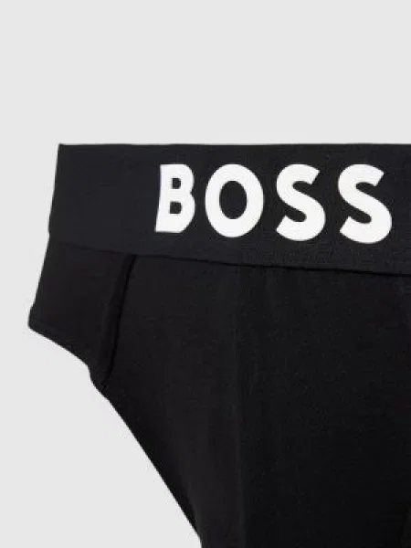 Figi z nadrukiem z logo Boss czarne