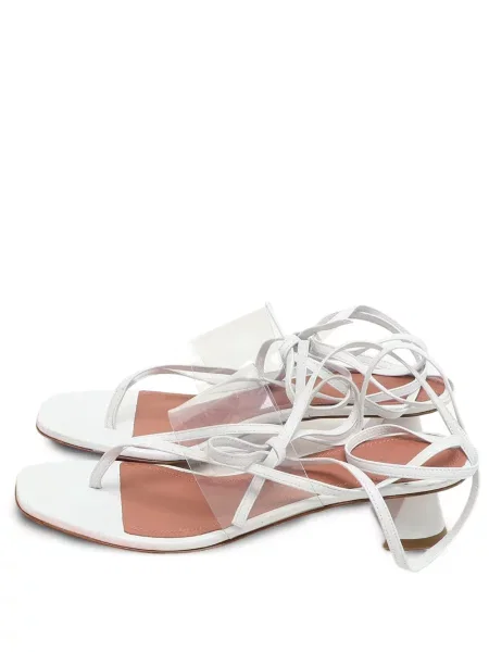 Sandale Amina Muaddi plic alb