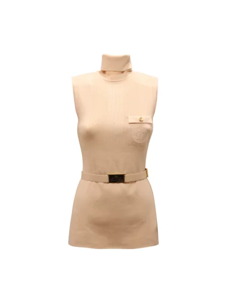 Sweter Elisabetta Franchi wełniany beżowy