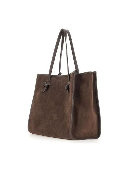 Shopperka Gianni Chiarini zamszowa brązowa