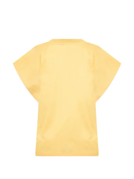 Tricou Moorer cu decolteu rotund galben