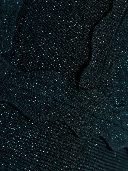 Rochie mini Needle & Thread cu decolteu în V de costum verde