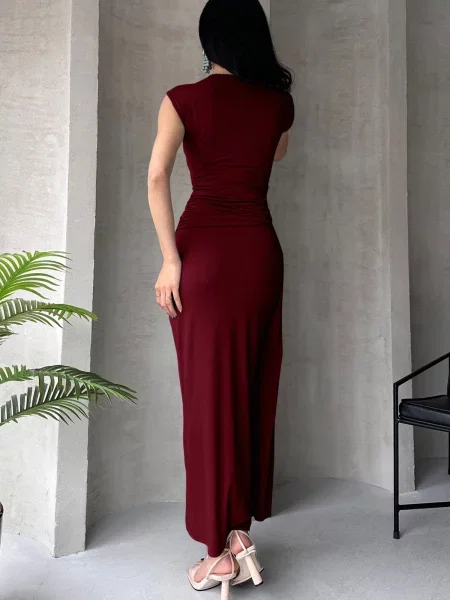 Trendyol Rochie de seară burgundy roșu