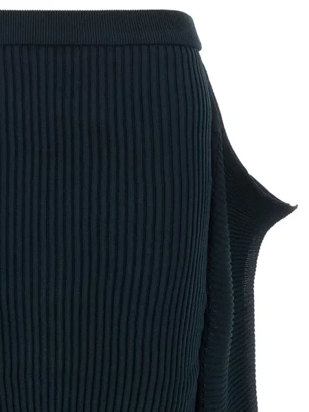 Fustă midi Issey Miyake tricotate albastru