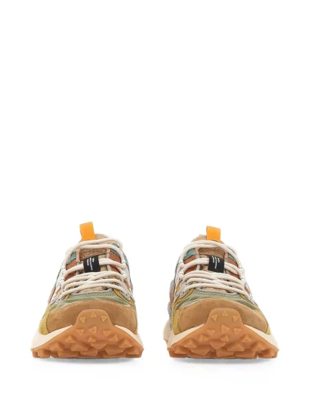 Sneakerși Flower Mountain cu model floral maro